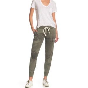 Alternative Apparel Cotton Burnout Terry Knit Camo Print Joggers